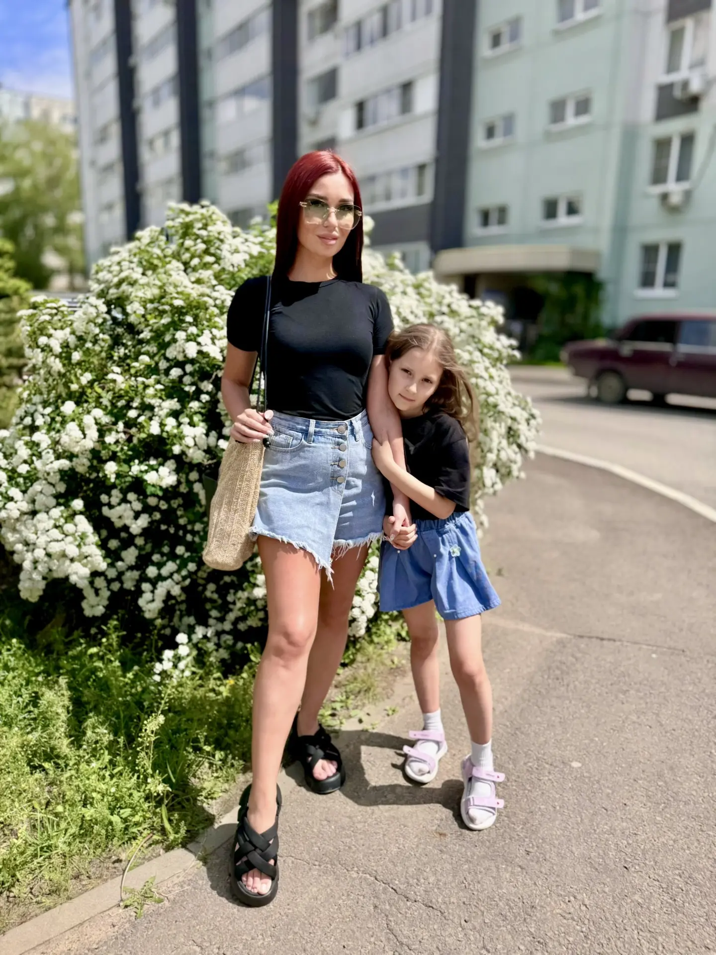 С крошкой пытаемся быть в стиле family look 🥰🫶💫