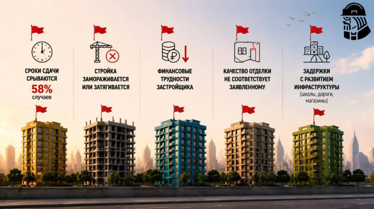 ✅ Чем опасна покупка квартиры в строящемся доме в 2026 году

➖ В 2026 году рост цен на новостройки в