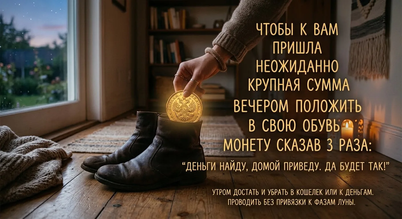 ЧТОБЫ К ВАМ ПРИШЛА НЕОЖИДАННО КРУПНАЯ СУММА.