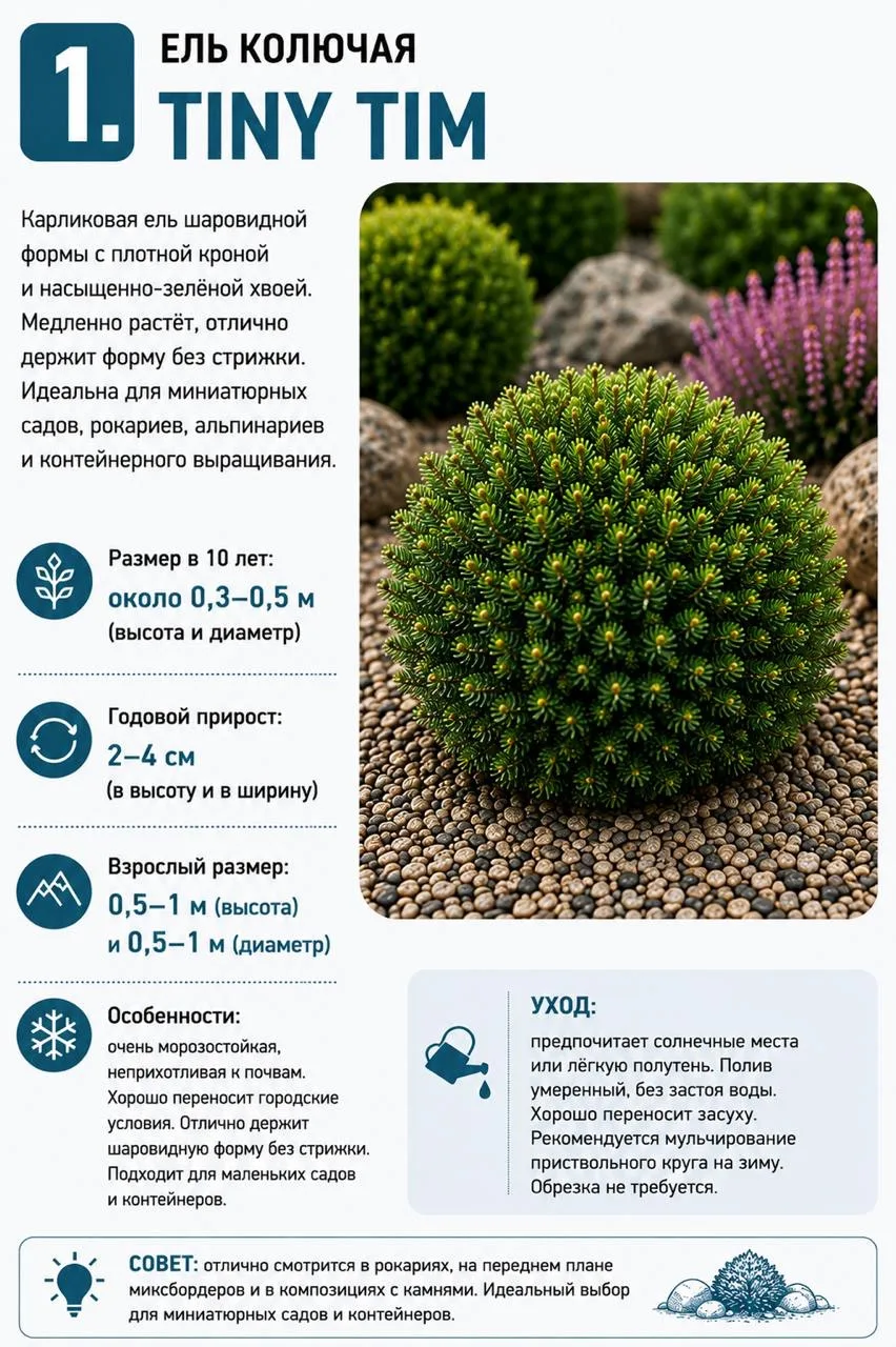 🌲 7 хвойных для небольшого участка