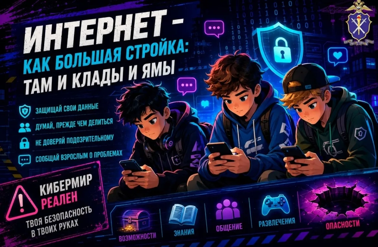 🛡️ Безопасность в сети: главные риски для детей и подростков

Интернет — это полезный инструмент дл