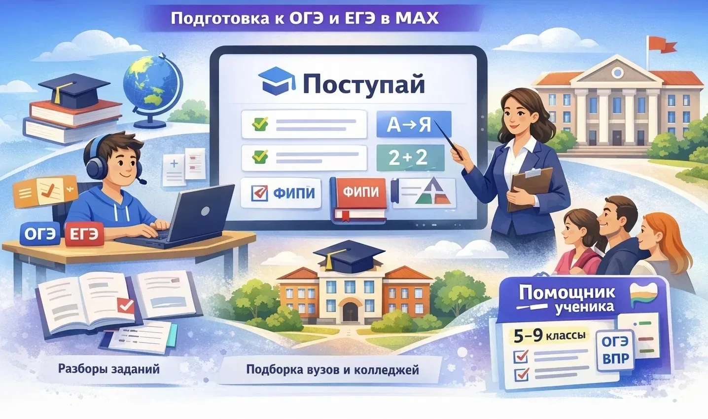 📚 Сферум запускает сервисы подготовки к экзаменам для учащихся  В Сферум запустили новые инструменты