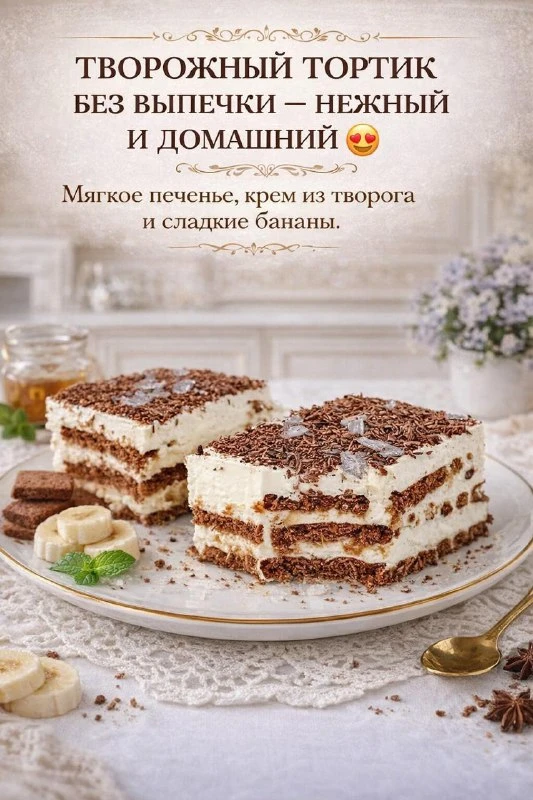 ЭТОТ ТВОРОЖНЫЙ ТОРТИК Я ГОТОВИЛА БЕЗ ДУХОВКИ, И ОН СРАЗУ СТАЛ ЛЮБИМЧИКОМ 🤍