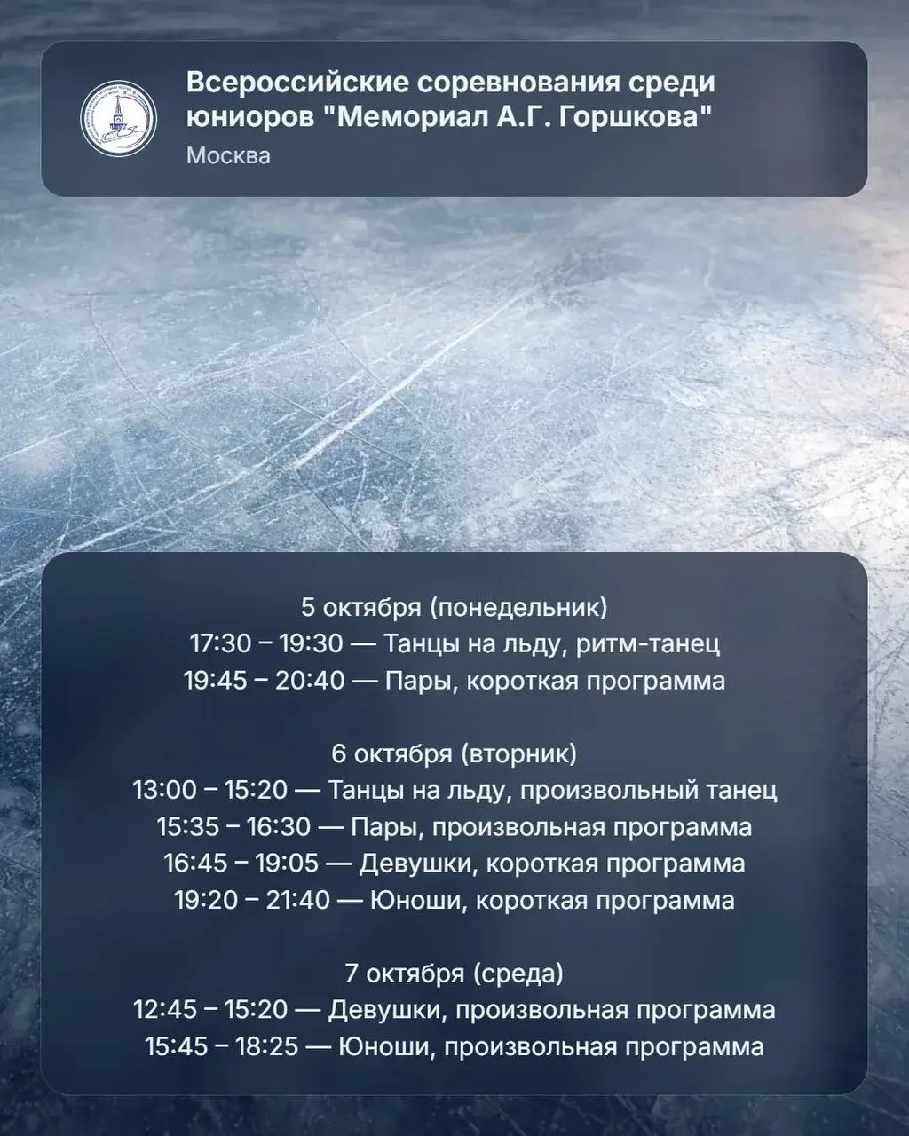 🏆 Мемориал А.Г. Горшкова