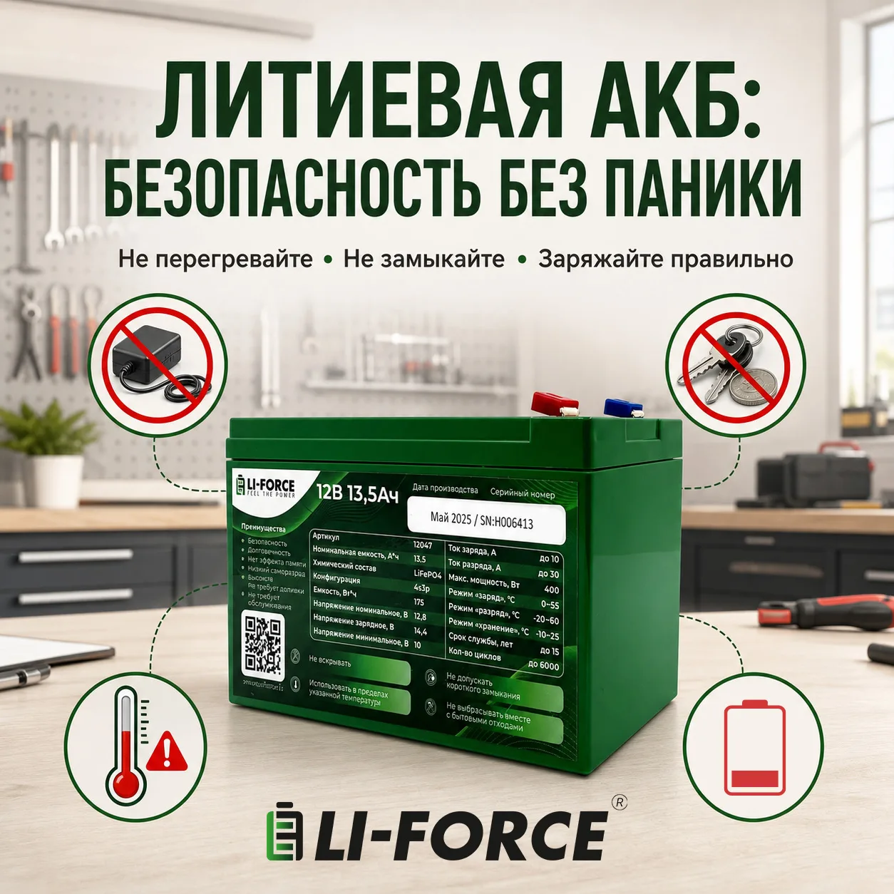 Литиевый аккумулятор не тот предмет, с которым стоит проверять границы возможного. Он н...