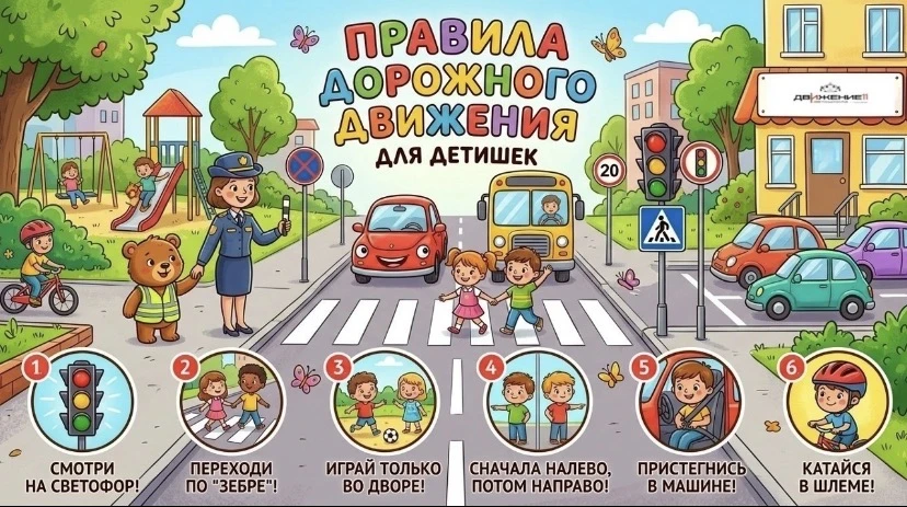 🚦✨ Правила дорожного движения для наших маленьких друзей! ✨🚦