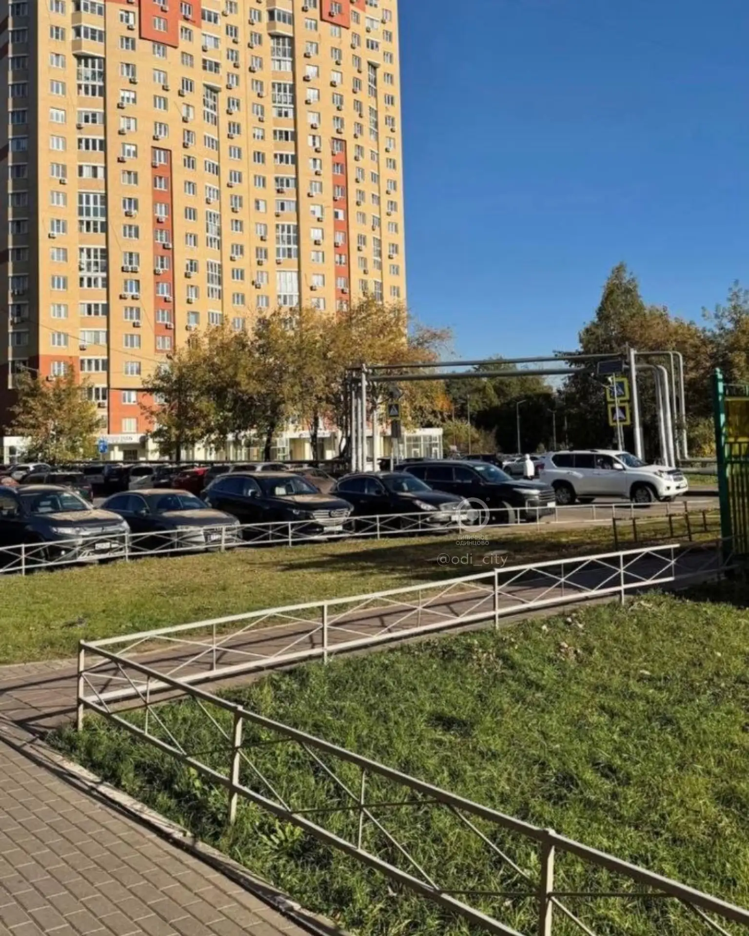 В 6 микрорайоне нещадно срубили деревья около входа в детский сад №68 около ЖК «Да Винчи»