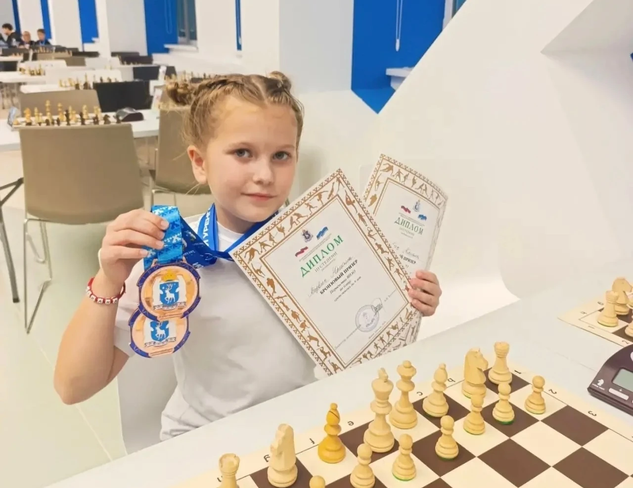 Дарья Никитина стала победителем первенства Ямала по шахматам.