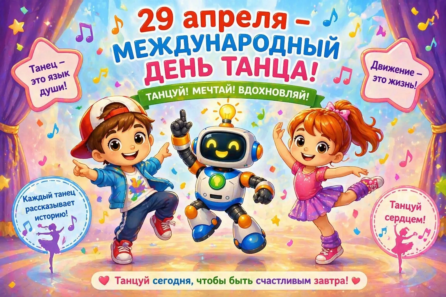 29 апреля, на всей планете отмечают удивительный праздник — Международный день танца 🌍💃 
 
Этот де