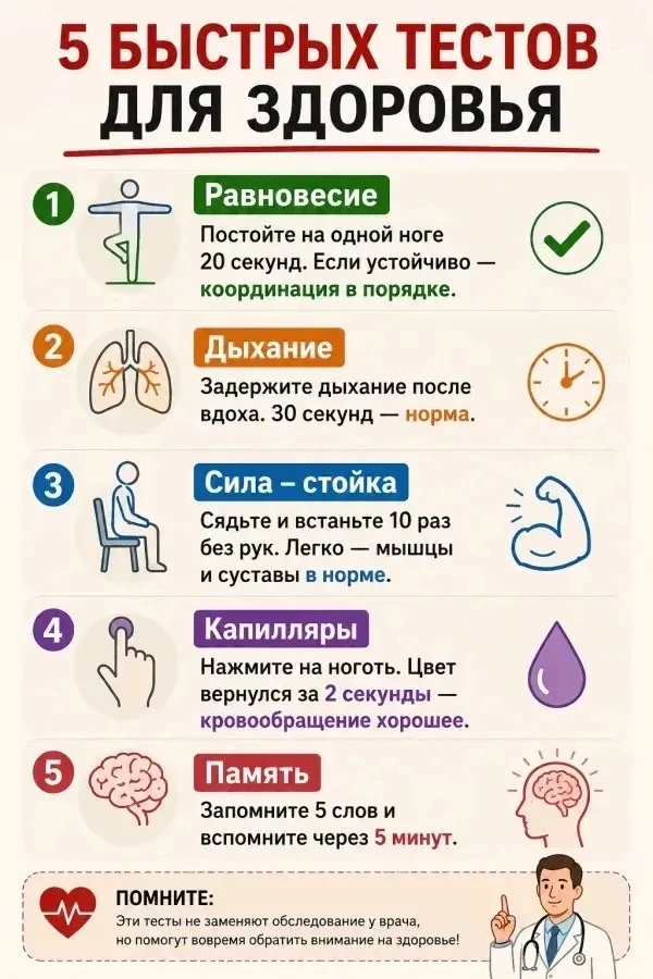 Быстрые тесты для здоровья нужны для того, чтобы самостоятельно и за пару минут оценить...