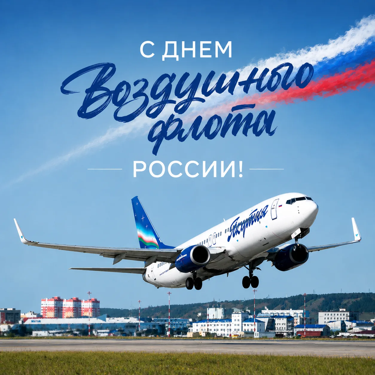 Авиакомпания «Якутия» поздравляет с Днем Воздушного Флота России ✈️🇷🇺