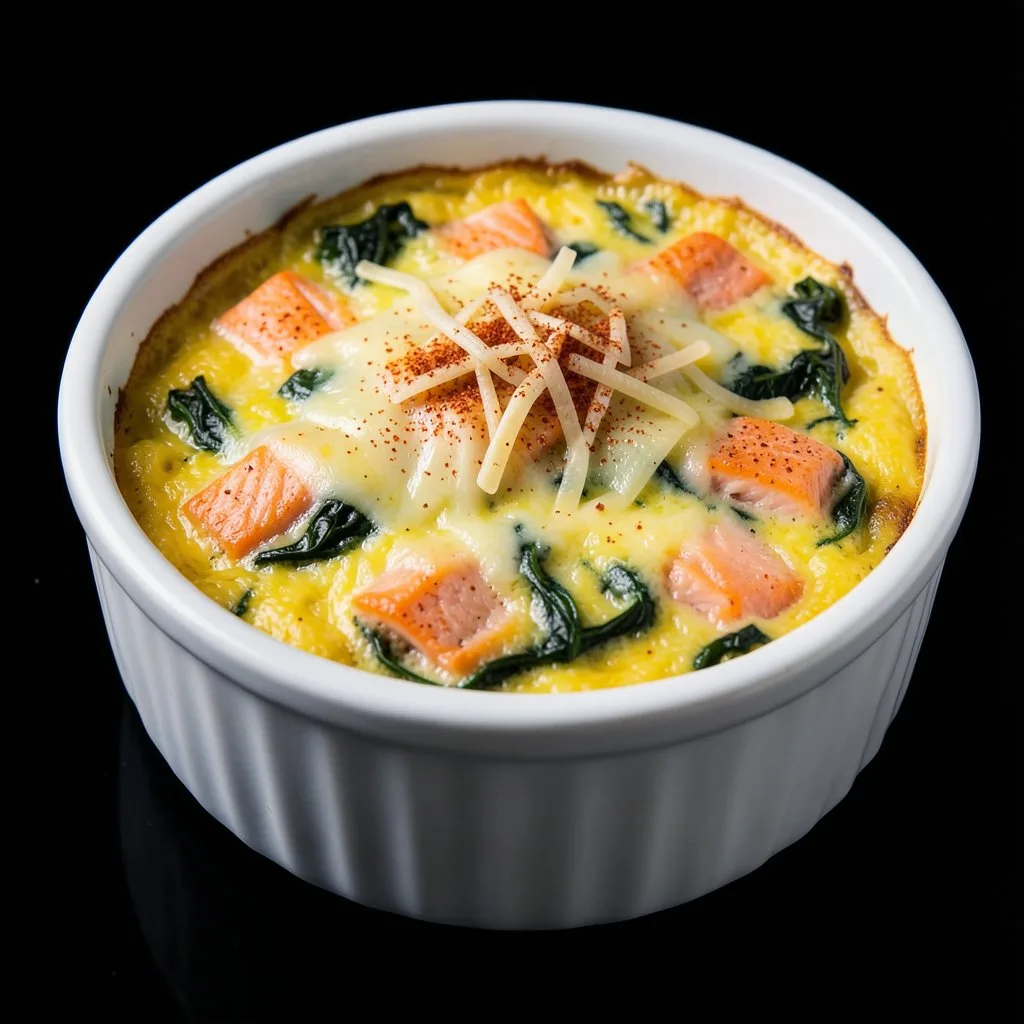 🍲 Запеканка из лосося и шпината