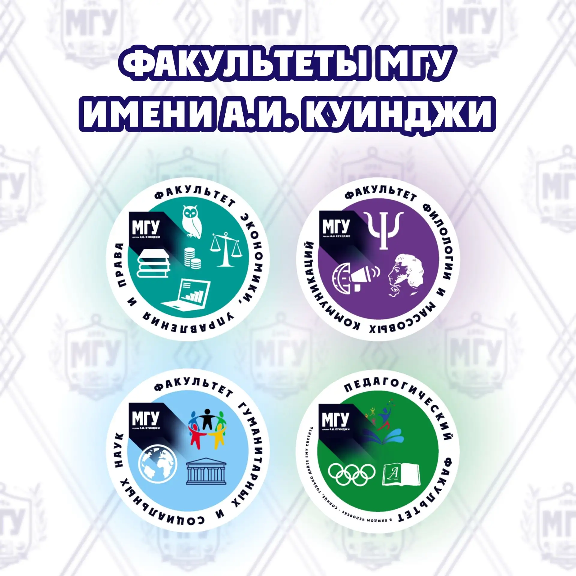 🤩 Абитуриент-2026! А какой факультет МГУ имени А.И. Куинджи выберешь ты?