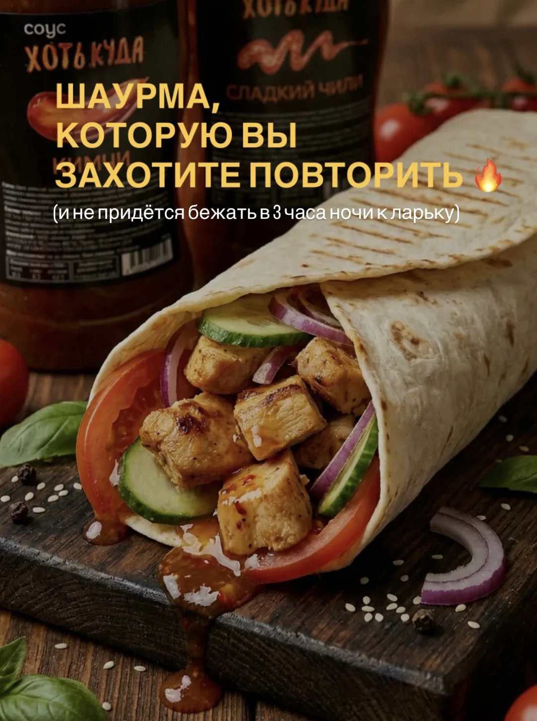 Шаурма дома? Легко. С нашими соусами – просто пальчики оближешь. 🌯🔥

Друзья, хватит покупать непон