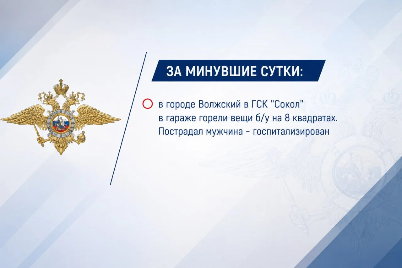🔥 Пожар в ГСК «Сокол»: в Волжском дотла сгорел гараж, пострадал мужчина