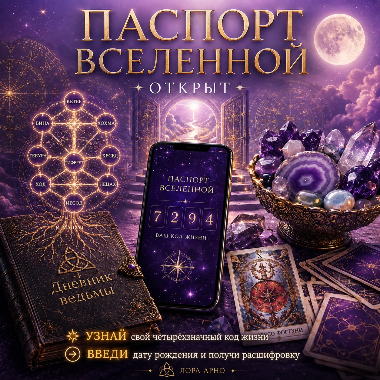🔮 ПАСПОРТ ВСЕЛЕННОЙ ОТКРЫТ