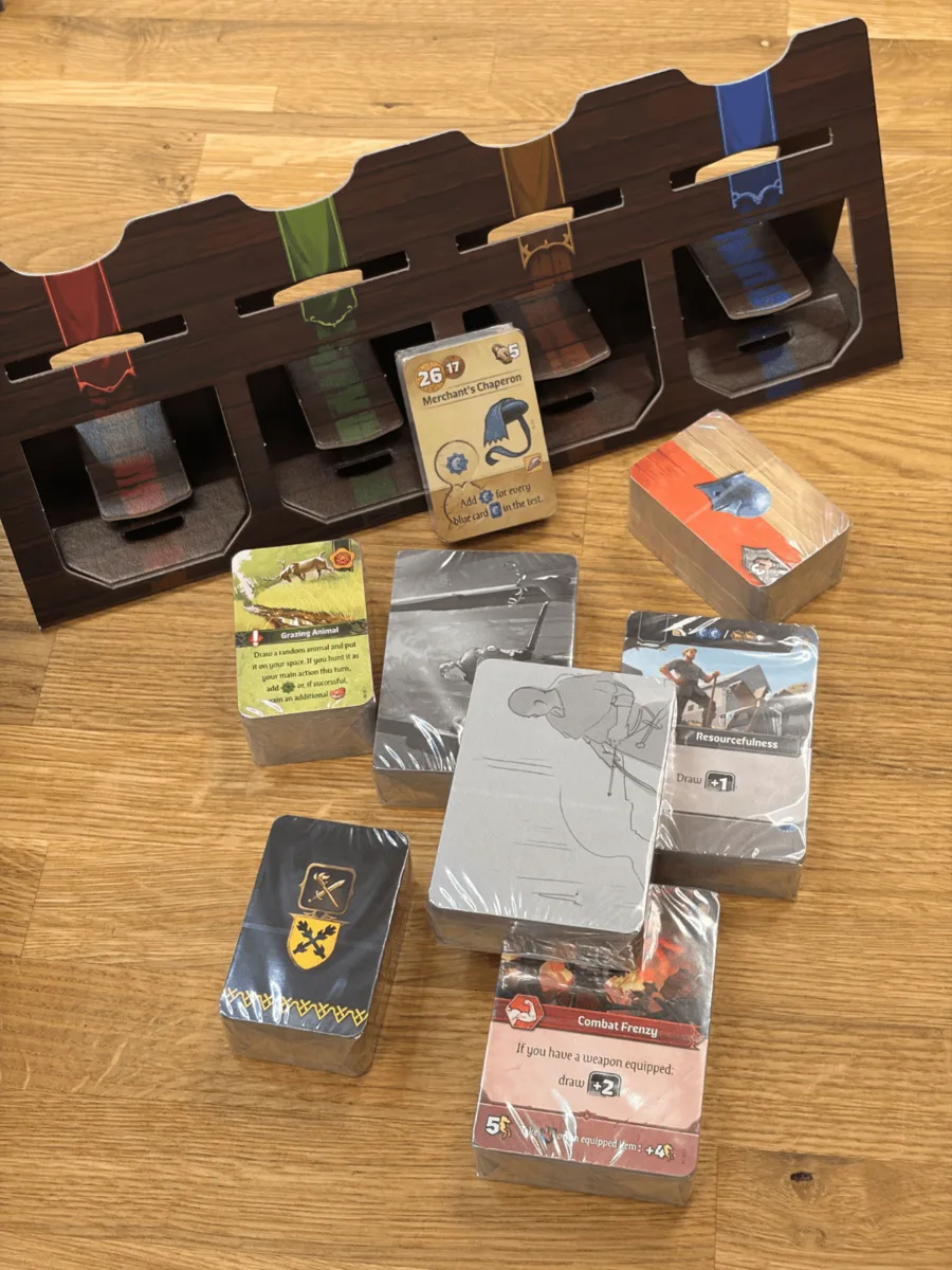 Фотки распаковки тиража Kingdom Come: Deliverance — The Board Game.