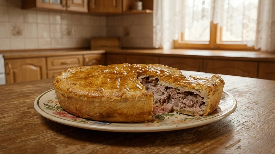 Безумно вкусный мясной пирог — Сочный пирог из дрожжевого теста с мясной начинкой, сладким перцем и 