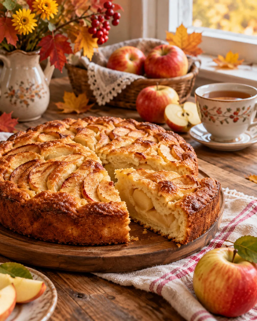 🍎 Осенний пирог с яблоками — просто и по-домашнему
