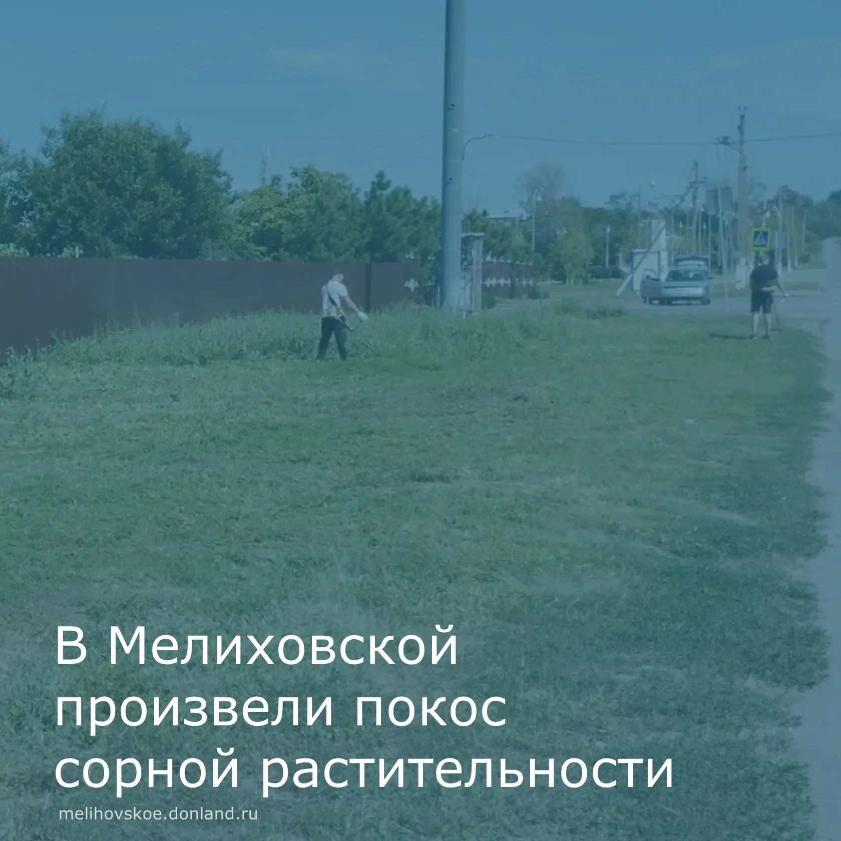 В Мелиховском сельском поселении регулярно проводится уборка территории от сорной расти...