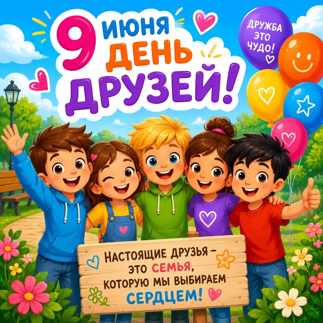 9 июня — Международный день друзей! 🫂✨

Поздравляем всех с этим тёплым праздником. Цените и берегит