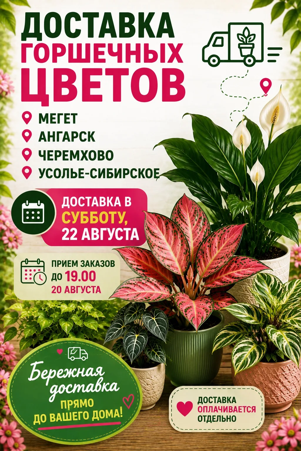 ЗИМНИЙ САД собирает заказы на доставку!