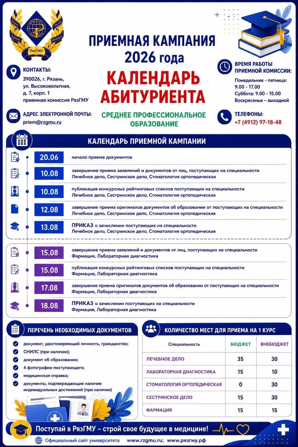 УВАЖАЕМЫЕ АБИТУРИЕНТЫ! 

Представляем вашему вниманию календарь приемной кампании для СПО

#абитурие