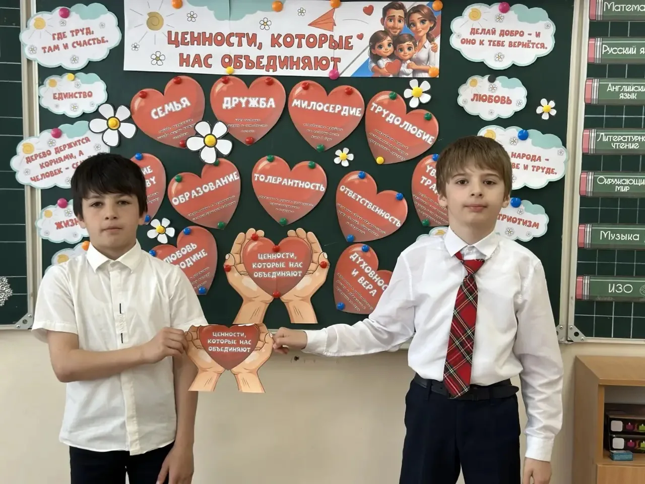 18 мая в начальных классах лицея проведены внеурочные занятия по теме: «Ценности, которые нас объеди