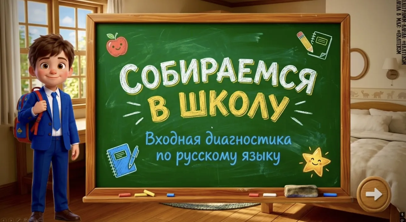 Входная диагностика по русскому языку «Собираемся в школу» - 1 КЛАСС🎒✏️