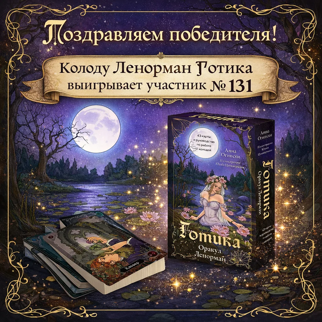 🎁 Друзья, итоги розыгрыша колоды Ленорман Готика!