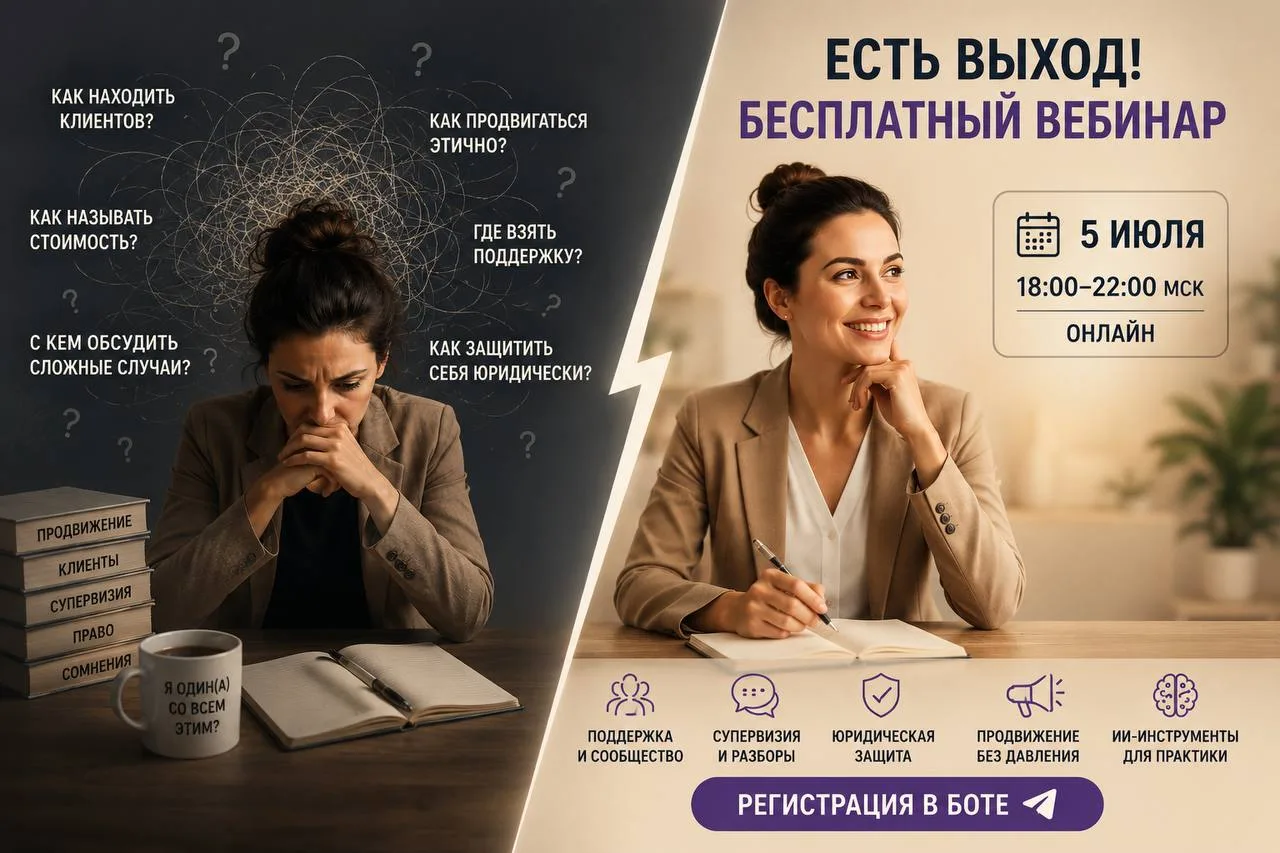 Психолог поддерживает клиентов.