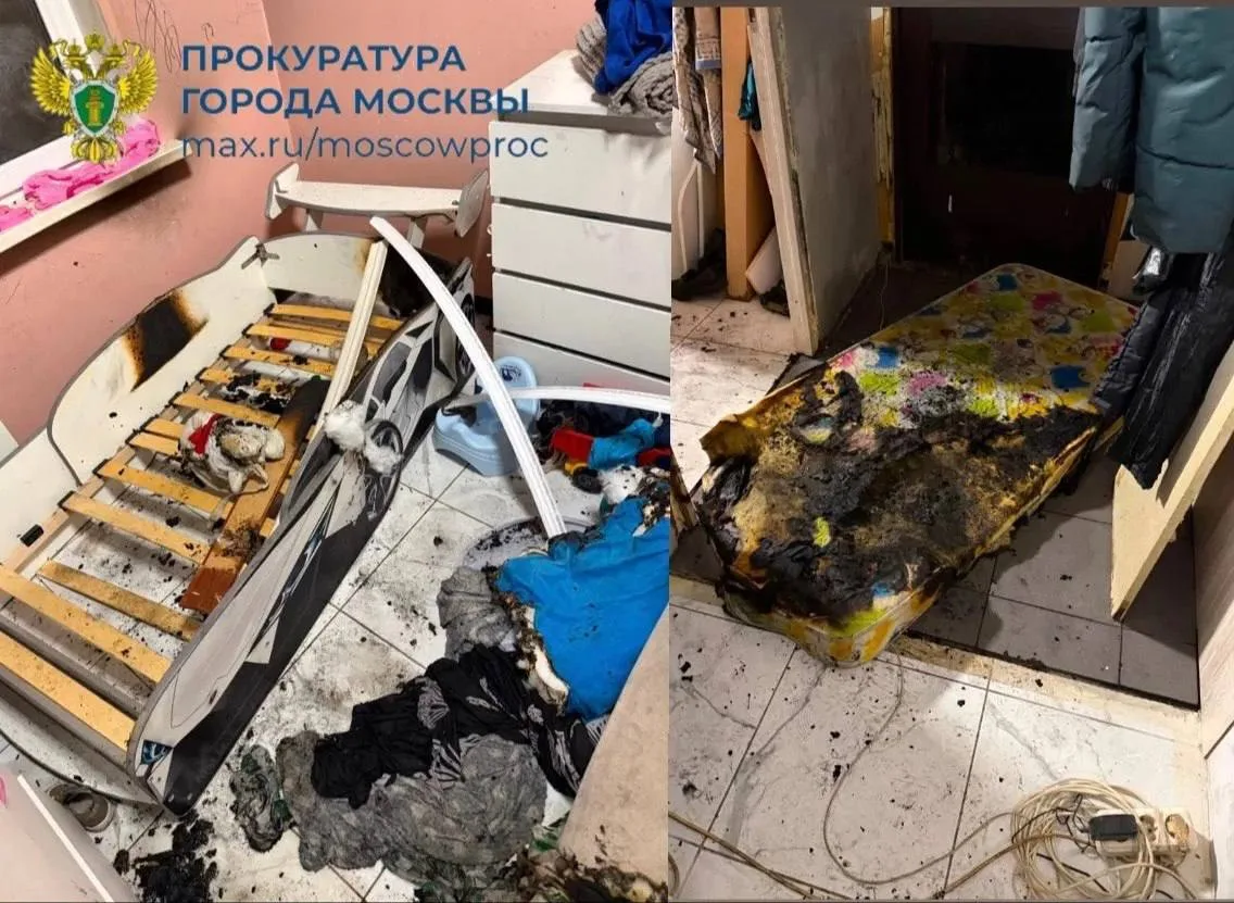 4-летний мальчик устроил пожар во время игры в квартире на северо-западе Москвы.
