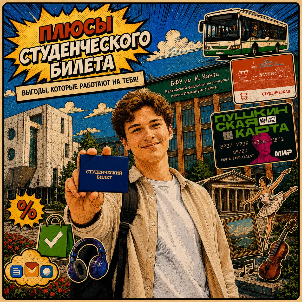 ✅ Эй, друг! Поступил правильно? Рассказываем, как студенческий билет работает на тебя