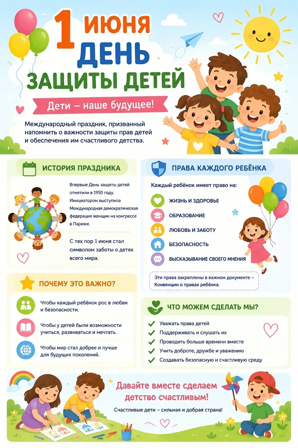 🎉1 июня  - День защиты детей!
