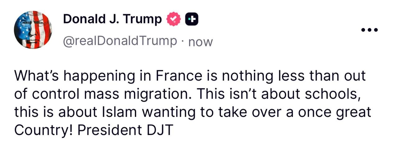 Трамп – о протестах во Франции: