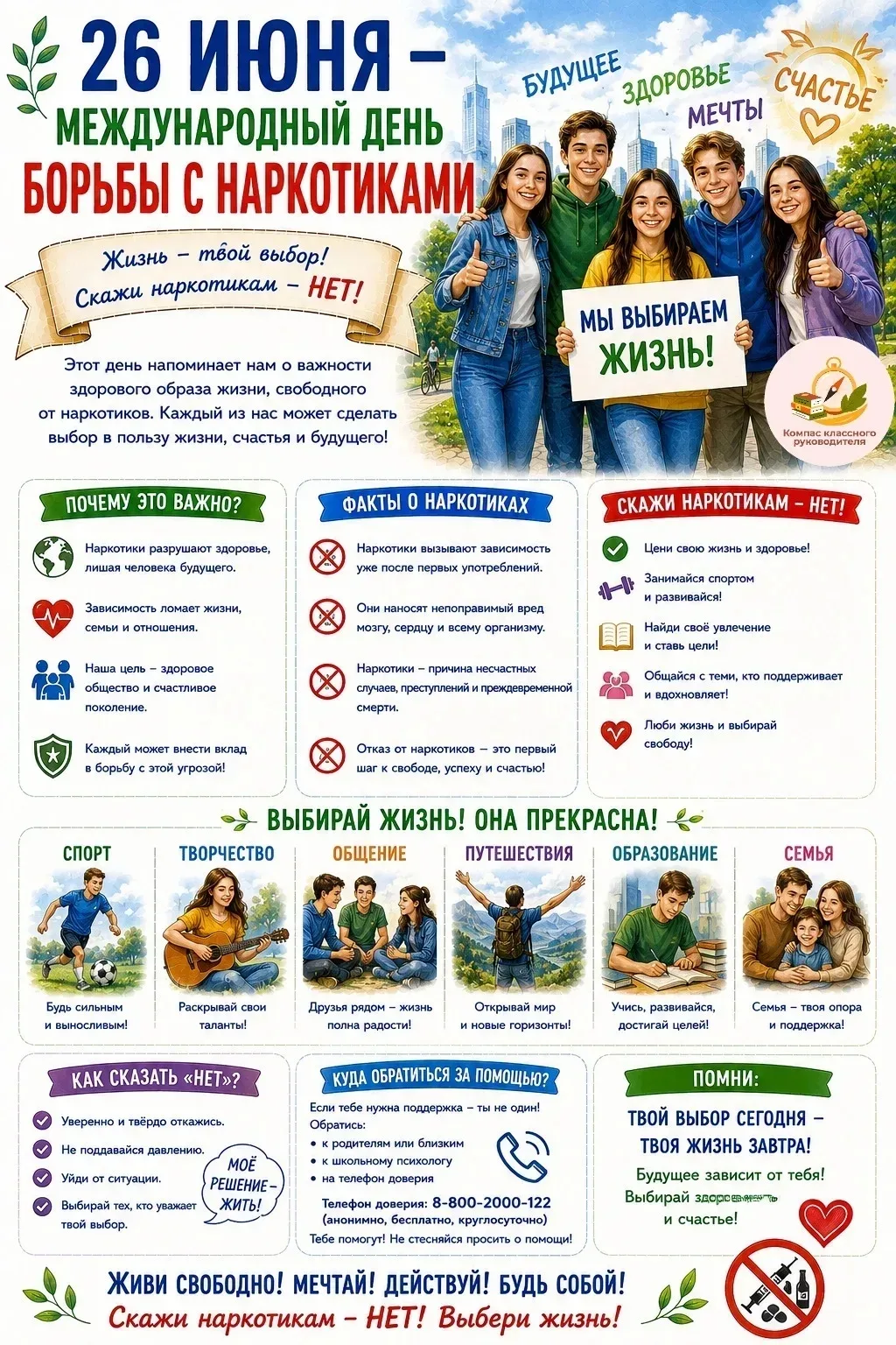 26 июня - Международный день борьбы с наркоманией и незаконным оборотом наркотиков❗️