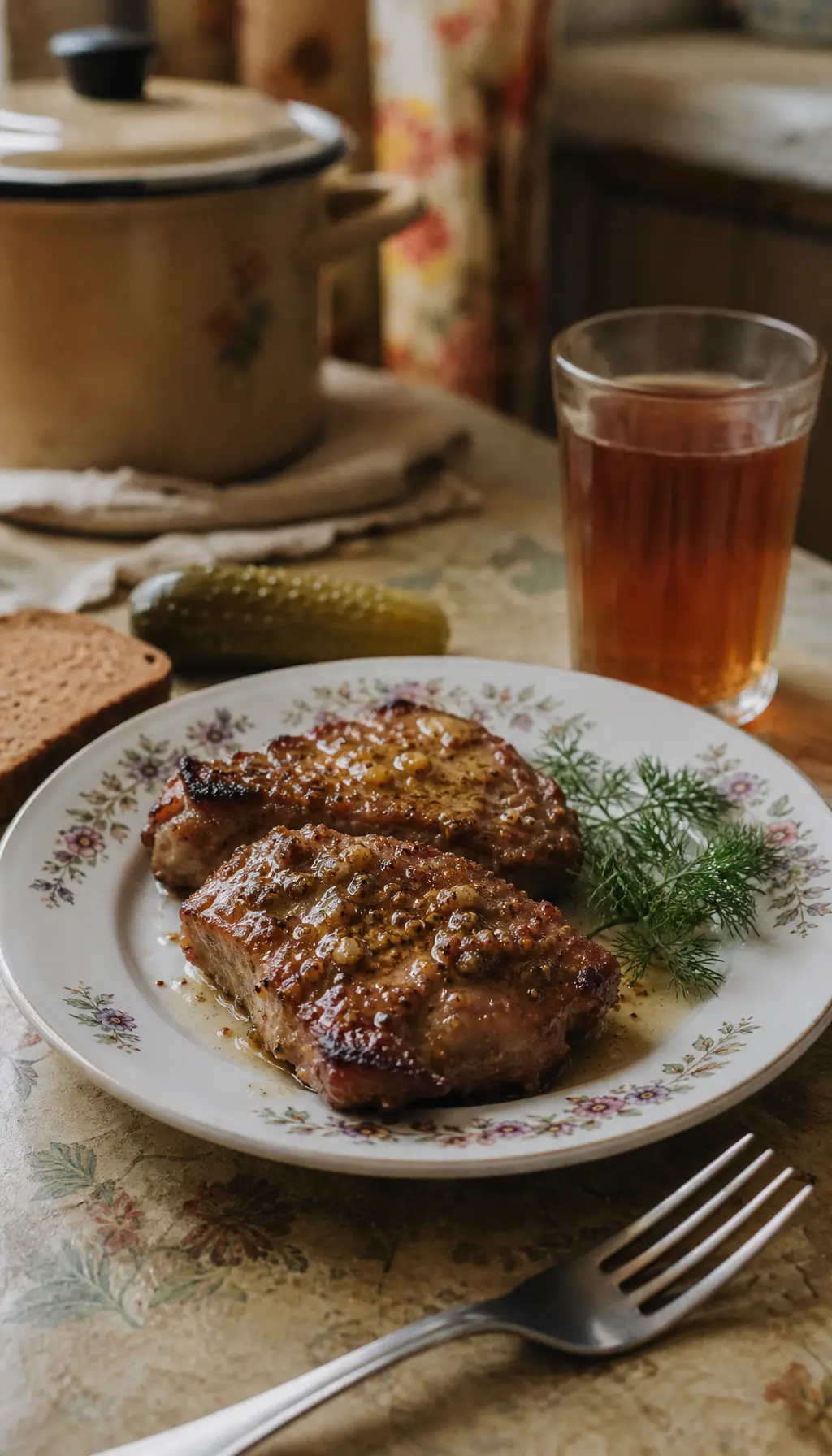 Свинина в горчичном маринаде
как у бабушки на кухне 🍲

Ингредиенты:
свинина — 350 г
горчица — 2 ст.