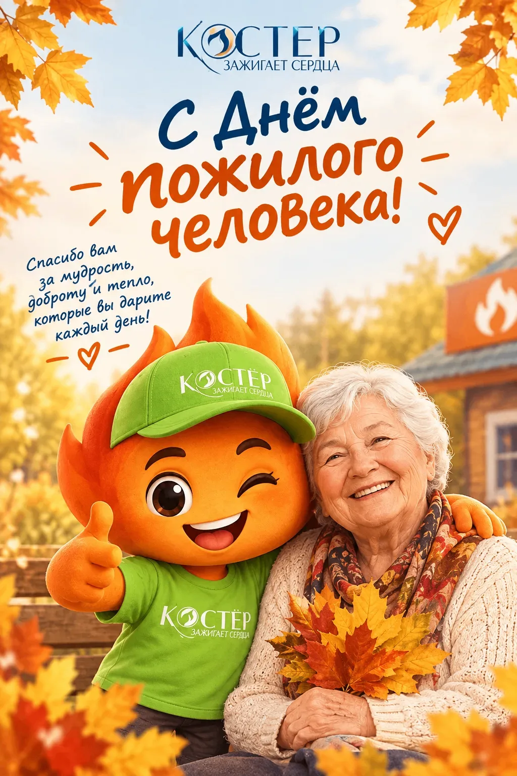 ❤️ Республиканский молодёжный центр «Костёр» поздравляет с Днём пожилого человека!