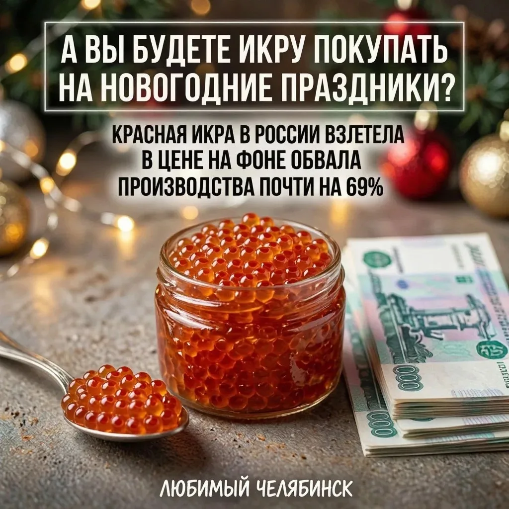 😳 Красная икра в России взлетела в цене на фоне обвала производства почти на 69%