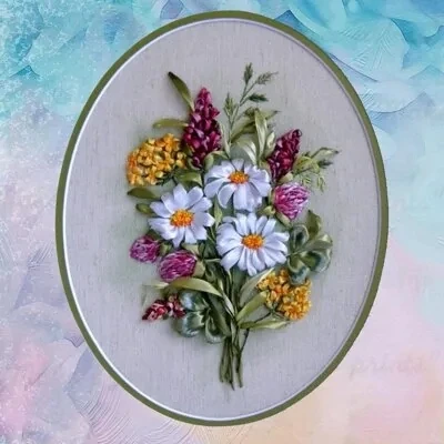 🌸 Дайте волю вдохновению! Приглашаем на курсы вышивки лентами в Москве.