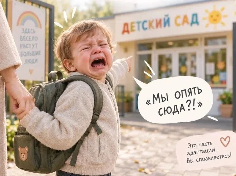 Утро. Пора в садик.