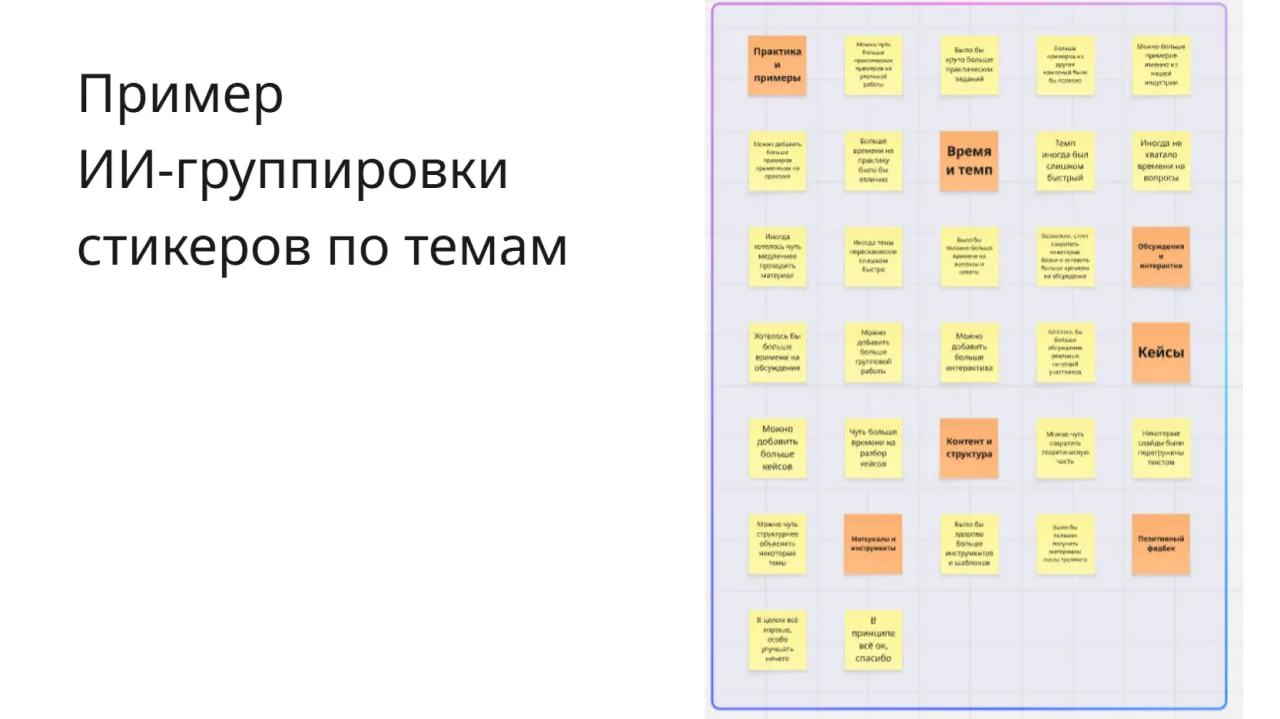Обработка ИИ обратной связи Miro VS ChatGPT