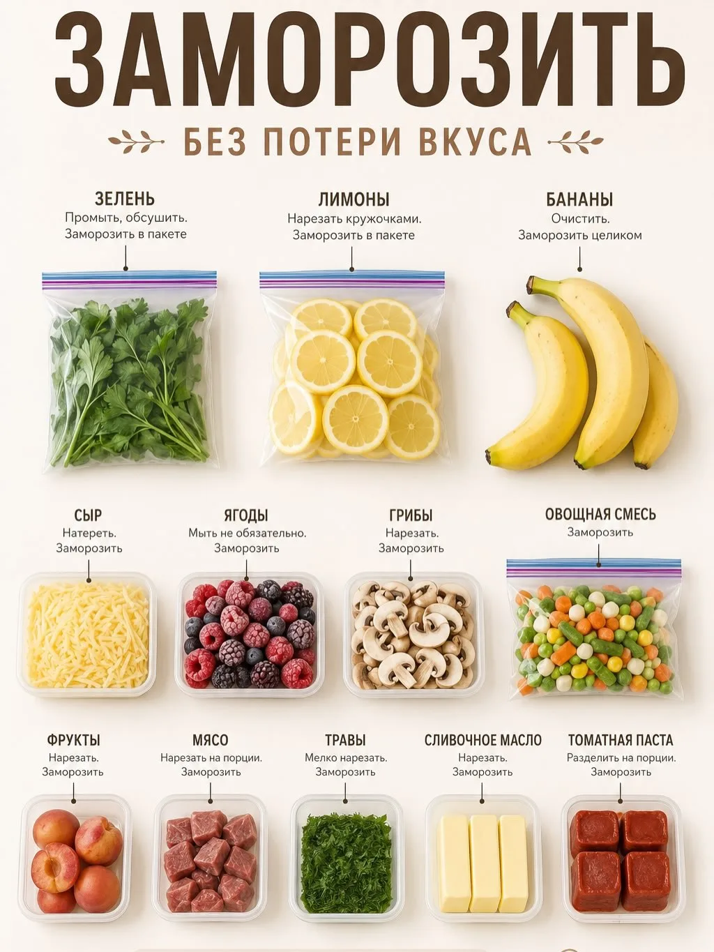 ❄️Заморозка продуктов без потери вкуса

Ставьте 👍, если пост полезен

Лайфхаки | Подписаться