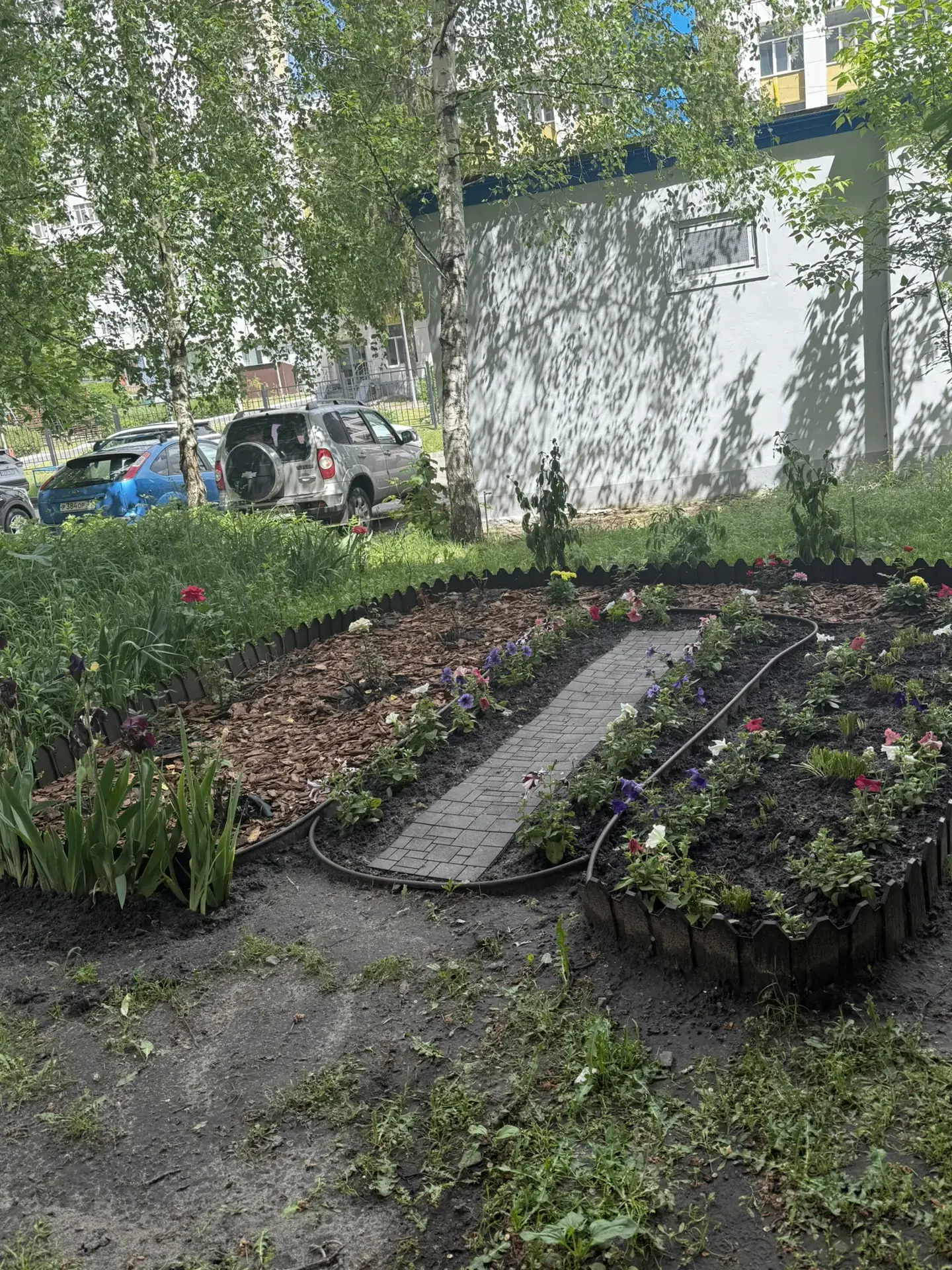 С радостью делимся с вами кадрами цветущих, ухоженных клумб, которые стали настоящим украшением двор