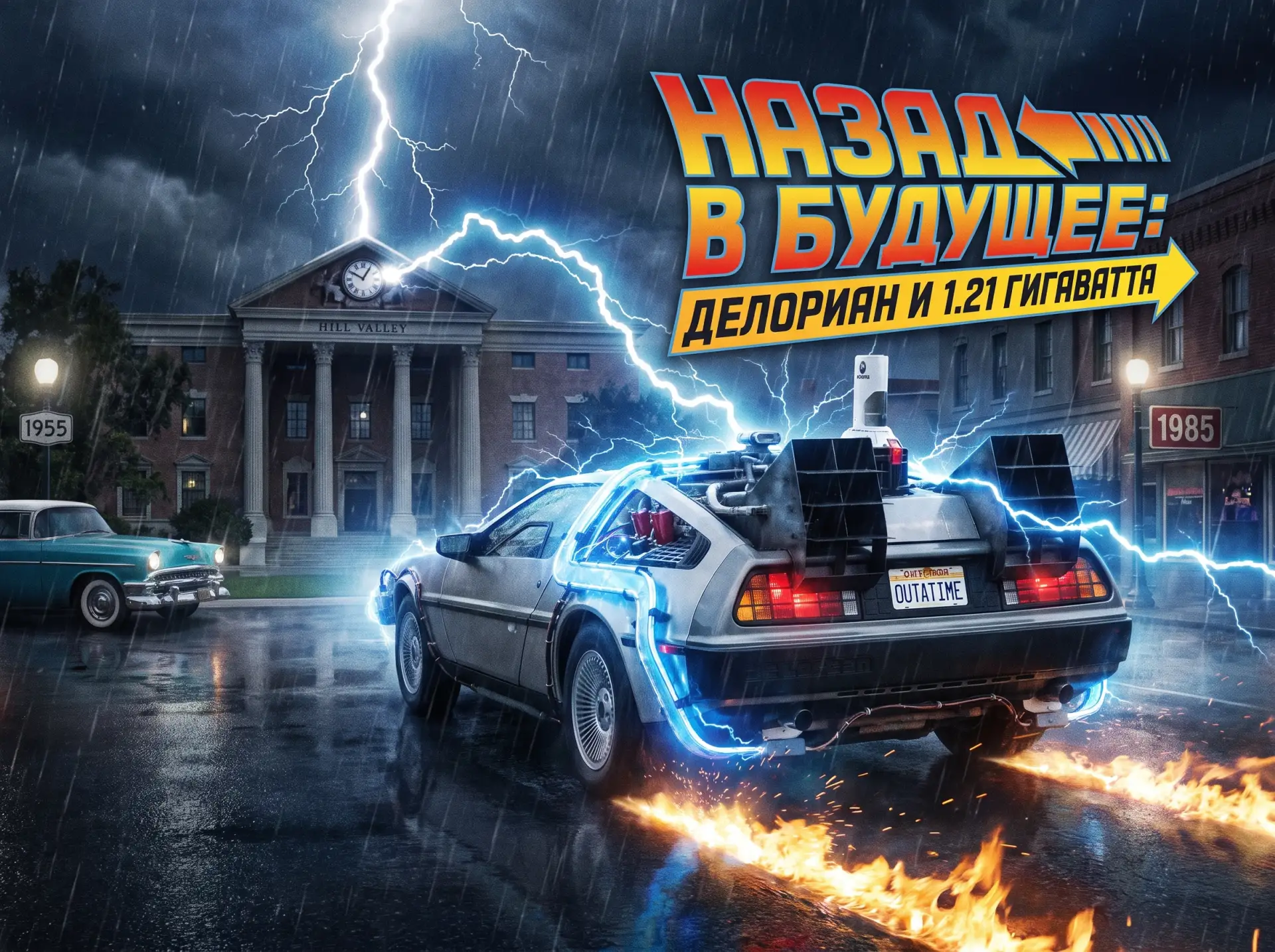 🎬⚡ Физика в кино: «Назад в будущее» — Делориан и 1.21 гигаватта ⚡🎬

Знаете, сколько энергии нужно,