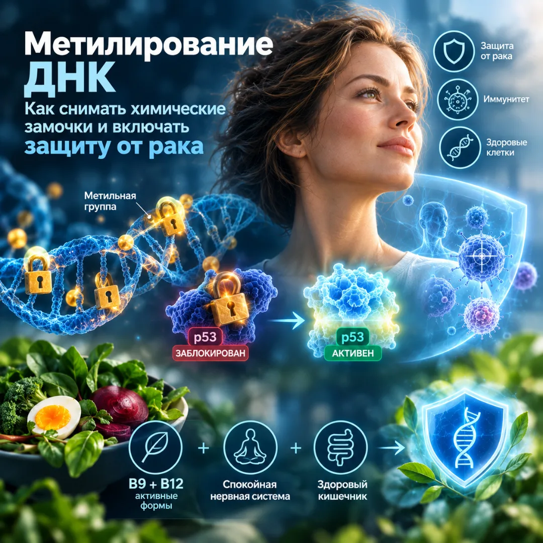 🧬 Метилирование ДНК: Как снимать химические замочки и включать защиту от рака