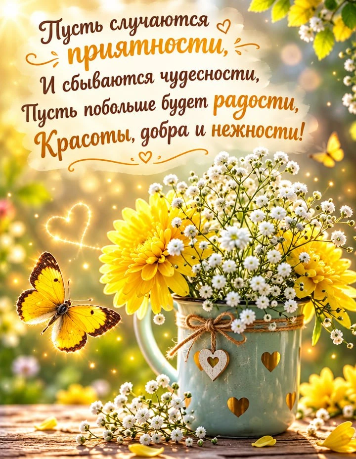 Добрый день! Пусть всё доброе, что вы отдаёте, вернётся к вам сегодня. Приятностями, чу...