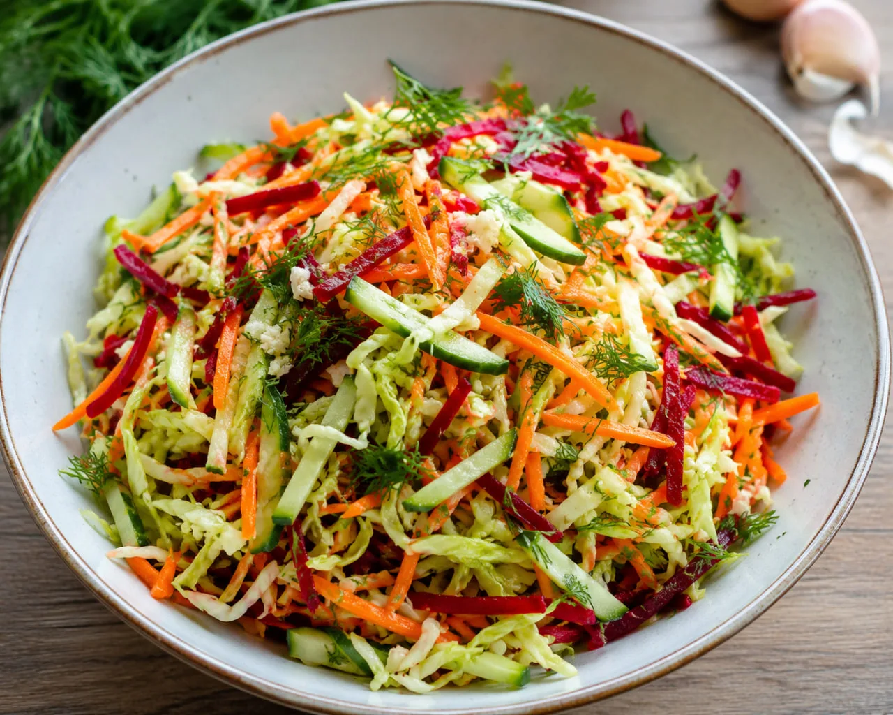 Лёгкий и полезный салат «Щётка» 🥗