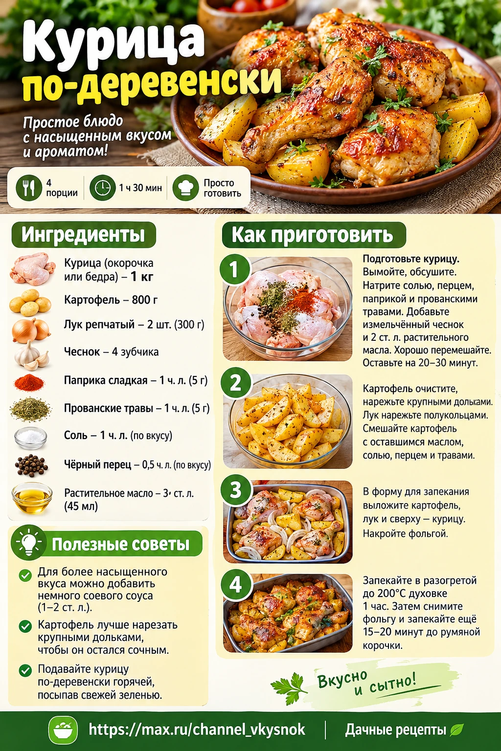 Курица по-деревенски