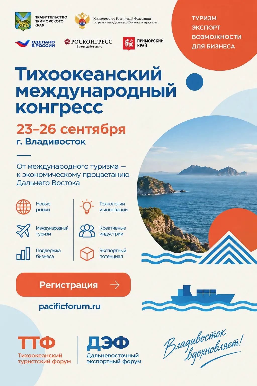 Предлагаем резидентам ТОР и СПВ принять участие в Тихоокеанском международном конгрессе